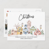 Vastgoed Kerstmis Feestdagenkaart (Voorkant / Achterkant)