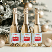 Vastgoed Kerstmis verkocht teken Sparkling Wijnetiket