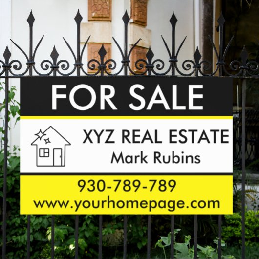 Vastgoed Makelaar Logo Marketing Te Koop Aangepast Spandoek