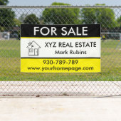 Vastgoed Makelaar Logo Marketing Te Koop Aangepast Spandoek (Insitu)