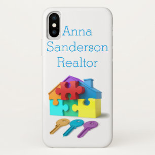 Vastgoed, makelaar, vastgoed makelaar, Nieuw huis iPhone X Hoesje