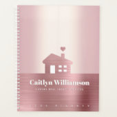 Vastgoed Roze Rose Gold Foil Makelaar Huis Planner (Voorkant)