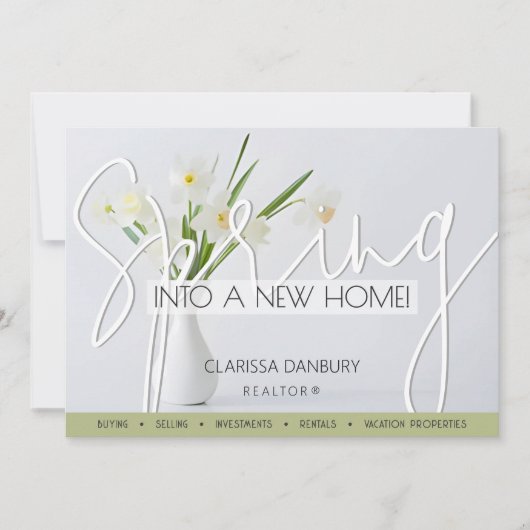 Vastgoed Spring Farming Realtor Briefkaart (Voorkant)