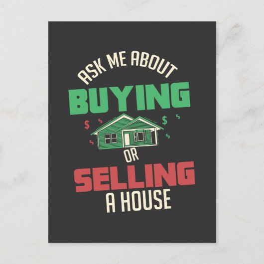 Vastgoed - Vraag het me Briefkaart (Voorkant)