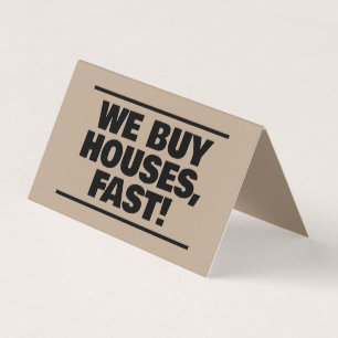 Vastgoed Wij kopen Huizen QR Gevouwen Visitekaartjes