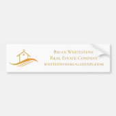 Vastgoedbedrijf Gold House Logo Custom Bumpersticker (Voorkant)