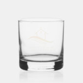 Vastgoedbedrijf Gold House Logo Custom Realtor Whisky Glas (Achterkant)