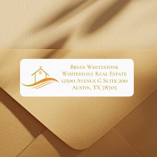 Vastgoedbedrijf Gold House Logo Retouradres Etiket