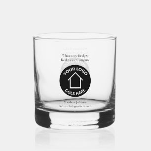 Vastgoedbedrijf Logo Realtor Whisky Glas
