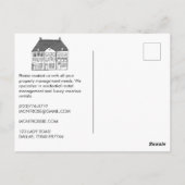 Vastgoedbeheer Aangepaste vastgoedmarketing Briefkaart (Achterkant)