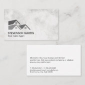 Vastgoedinvesteerder | Executive Marble | Makelaar Visitekaartje (Voorkant / Achterkant)