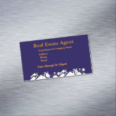 Vastgoedmakelaar DK Blue Magnetisch Visitekaartje (Voorbeeld)