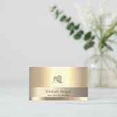 Vastgoedmakelaar Glitter House Roof Gold Visitekaartje (Staand voorkant)