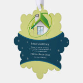 Vastgoedmakelaar Kerstgroet Keepsake Ornament Kaart (Links)