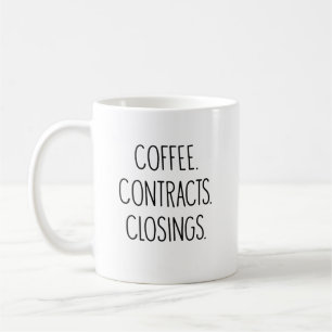 Vastgoedmakelaar KOFFIECONTRACTEN SLUITEN Koffiemok