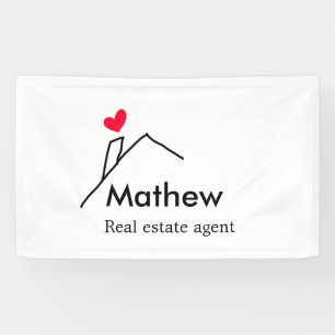 Vastgoedmakelaar makelaar bouw huis inaugu spandoek