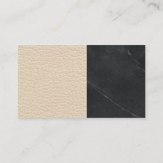 Vastgoedmakelaar | Marmer | Leren Visitekaartje (Achterkant)