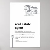 Vastgoedmakelaar Vastgoed GPS Definition Poster (Voorkant)