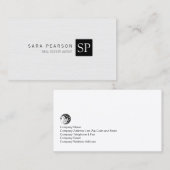 Vastgoedmakelaar Vastgoedbelegging Monogram Visitekaartje (Voorkant / Achterkant)