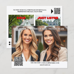 Vastgoedmarktleider genereren bewerkbare foto briefkaart