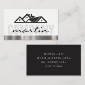 Vastgoedpictogram Metallic Trim Visitekaartje (Voorkant / Achterkant)