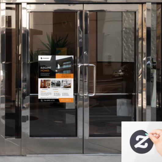 Vastgoedvensterbinding Raamsticker (Kantoordeur)