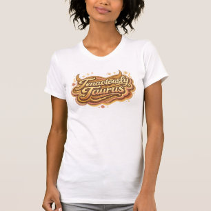 Vasthoudend Stier Aardse Teken Zodiac Retro Astr T-shirt