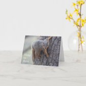 Vastklampende Eekhoorn Kaart (Gele Bloem)