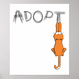 Vaststellen van Cats Rusty™ Pet Adoption Poster