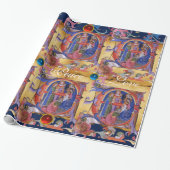 VASTSTELLING VAN HET PARCHMENT MAGI FLORAL CHRISTM CADEAUPAPIER (Uitgerold)