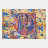 VASTSTELLING VAN HET PARCHMENT MAGI FLORAL CHRISTM INPAKPAPIER VEL (Voorkant 3)