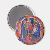 VASTSTELLING VAN HET PARCHMENT MAGI NATIVITEIT CHR MAGNEET (Voorkant / Achterkant)