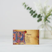 VASTSTELLING VAN HET PARCHMENT MAGI NATIVITEIT CHR VISITEKAARTJE (Staand voorkant)