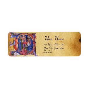 VASTSTELLING VAN HET PARCHMENT MAGI NATIVITY CHRIS ETIKET