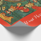 VASTSTELLING VAN MAGI ,PRIMITIVE NATIVITY Kerstmis Cadeaupapier (Hoek)