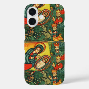 VASTSTELLING VAN MAGI ,PRIMITIVE NATIVITY Kerstmis iPhone 16 Hoesje