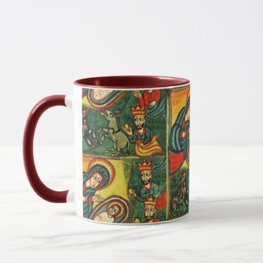 VASTSTELLING VAN MAGI ,PRIMITIVE NATIVITY Kerstmis Mok (Links)