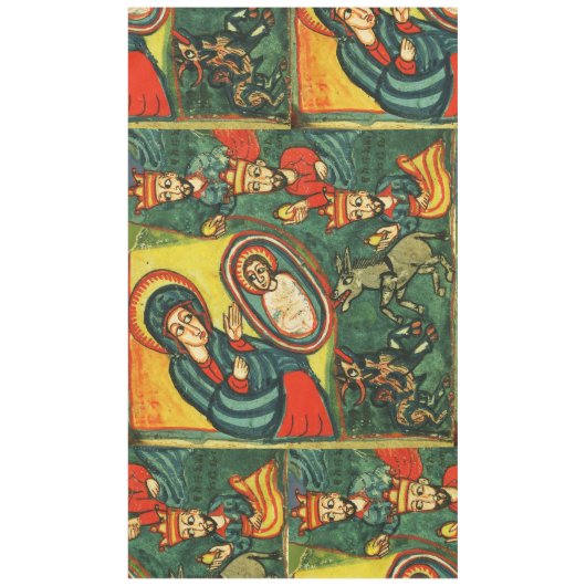 VASTSTELLING VAN MAGI ,PRIMITIVE NATIVITY Kerstmis Tafelkleed (Voorkant)