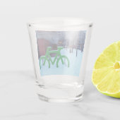 Vastzitten in de sneeuw shot glas (Achterkant)