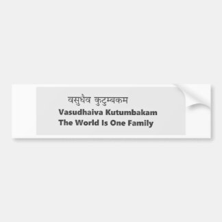 Vasudhaiva Kutumbakam Sanskrietzin Bumpersticker