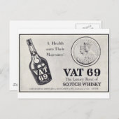 Vat 69 scotch wiskey briefkaart (Voorkant / Achterkant)
