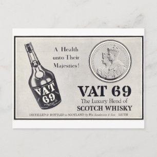 Vat 69 scotch wiskey briefkaart