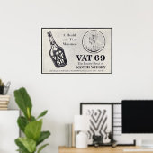 Vat 69 scotch wiskey poster (Thuiskantoor)