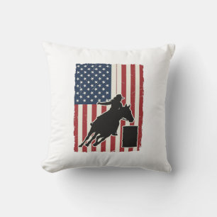 Vat Racing Amerikaanse Vlag Vintage Vector Ontwerp Kussen