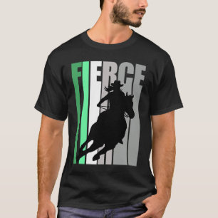 Vat Racing Felle Cowgirl Hoed Westers Thema Groen T-shirt