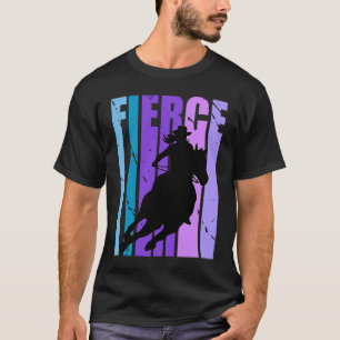 Vat Racing Felle Cowgirl Hoed Westers Thema Purper T-shirt