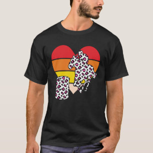 Vat Racing Luipaard Grafisch Hart Retro Cowgirl T-shirt