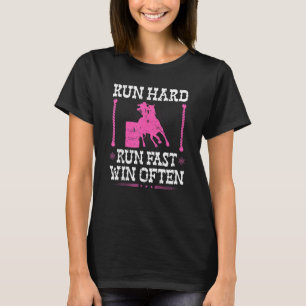 Vat Renster Harde Win Vaak Cowgirl Rodeo Vat T-shirt