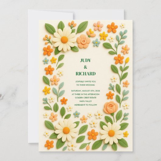 Vat sparen de DatumKaart Save The Date (Voorkant)