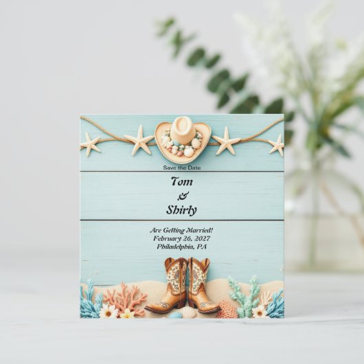 Vat sparen de DatumKaart Save The Date (Staand voorkant)